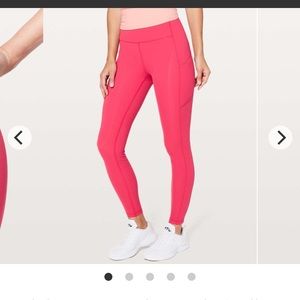 Lululemon- speed up tights (salmon pink)